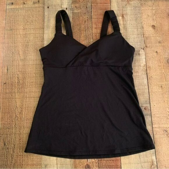 Fabletics Womens Size S Black Straps Pullover Padded Built In Bra Athletic Top - Picture 1 of 7